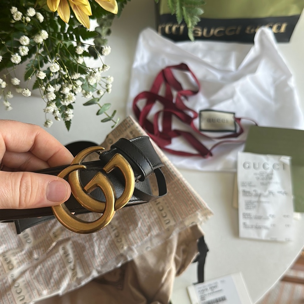 Gucci W.30 GG Marmont Moon Belt NWT